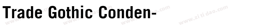 Trade Gothic Conden字体转换